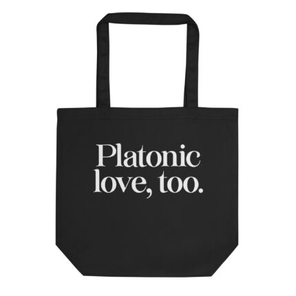 Platonic Love Eco Tote Bag - Black
